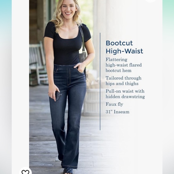 PajamaJeans Curvy Bootcut Jeans for Women, Size XL - Picture 3 of 12